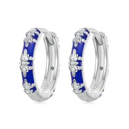 Boucles d'oreilles créoles plaquées or blanc « Amour infini », boucles d'oreilles pour cartilage, légères