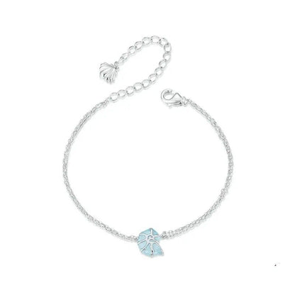 Bracelets à chaîne avec coquillages bleus