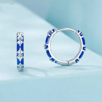 Boucles d'oreilles créoles plaquées or blanc « Amour infini », boucles d'oreilles pour cartilage, légères