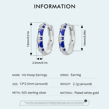 Boucles d'oreilles créoles plaquées or blanc « Amour infini », boucles d'oreilles pour cartilage, légères