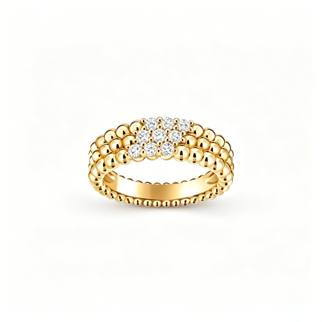 [Glow Muse] BAGUE DIAMANT TROIS RANGS
