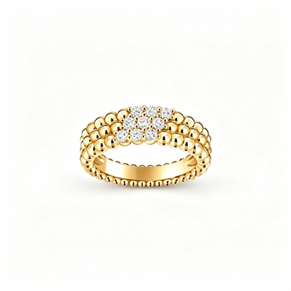 [Glow Muse] BAGUE DIAMANT TROIS RANGS
