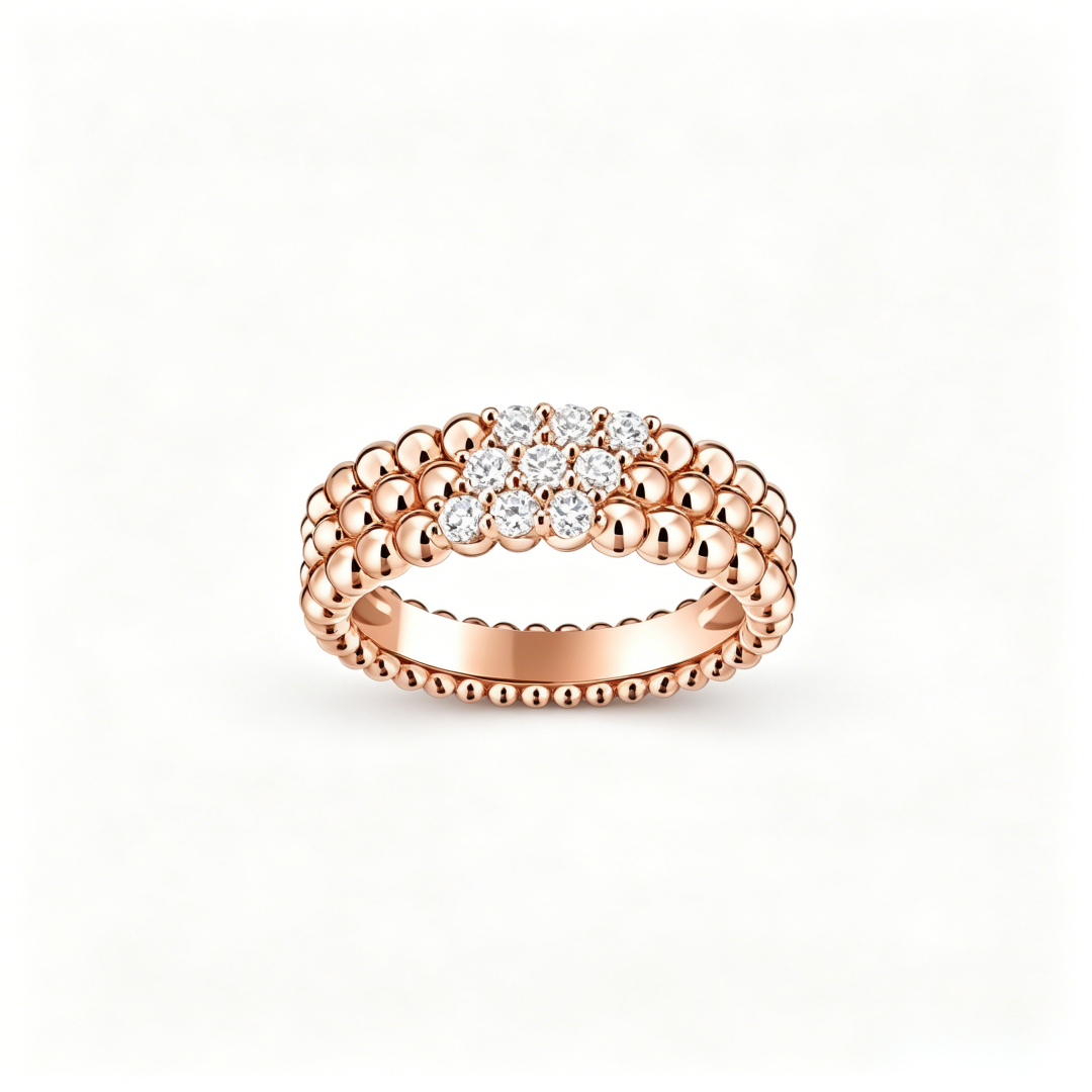 [Glow Muse] BAGUE DIAMANT TROIS RANGS