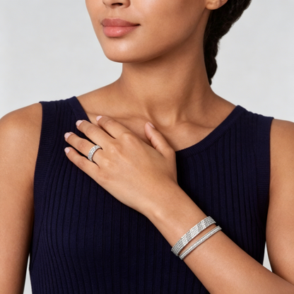 [Glow Muse] BAGUE DIAMANT TROIS RANGS