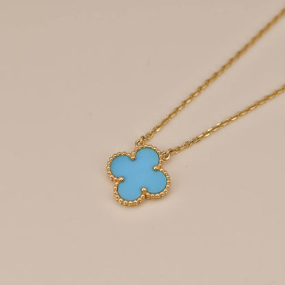 [Glow Muse] COLLIER CLOVER 15MM VINTAGE TURQUOISE