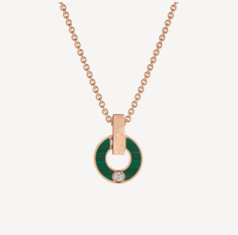 [⭐Glow Muse ]GARI NECKLACE PINK GOLD MALACHITE