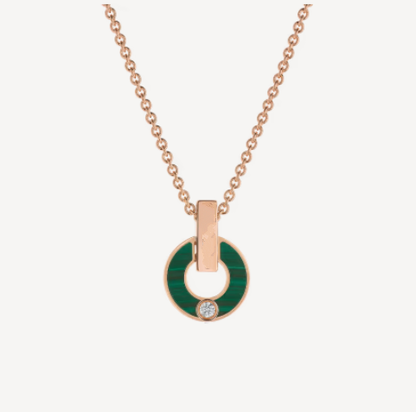[⭐Glow Muse ]GARI NECKLACE PINK GOLD MALACHITE