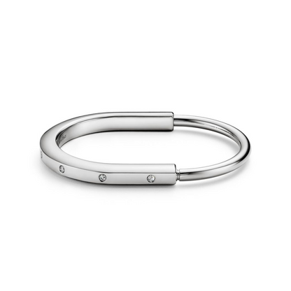 [Glow Muse ]LOCK BRACELET 8 DIAMOND