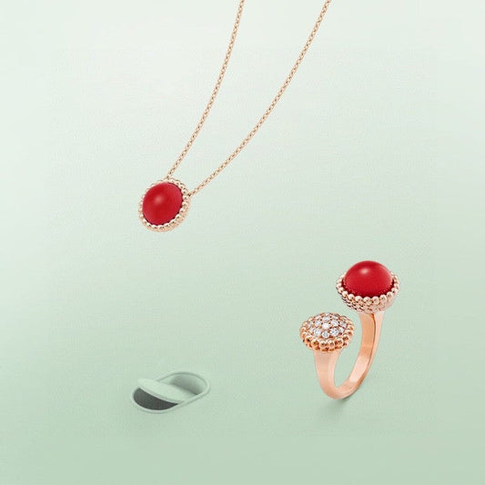 [Glow Muse]BAGUE ENTRE LES DOIGTS PERLÉE COULEURS EN OR ROSE ET DIAMANTS