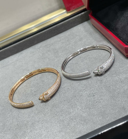 [Glow Muse]BRACELET OUVERT PANTHÈRE FULL DIAMANT