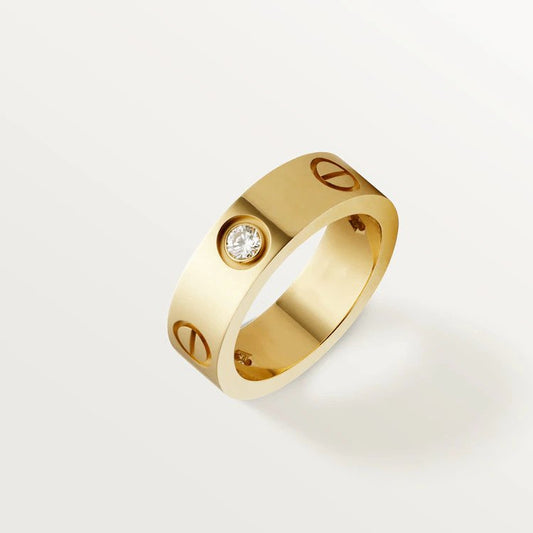 [Glow Muse]BAGUE LOVE 5,5 MM 3 DIAMANTS OR ROSE