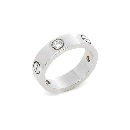 [Glow Muse]BAGUE LOVE 5,5 MM 3 DIAMANTS ARGENT